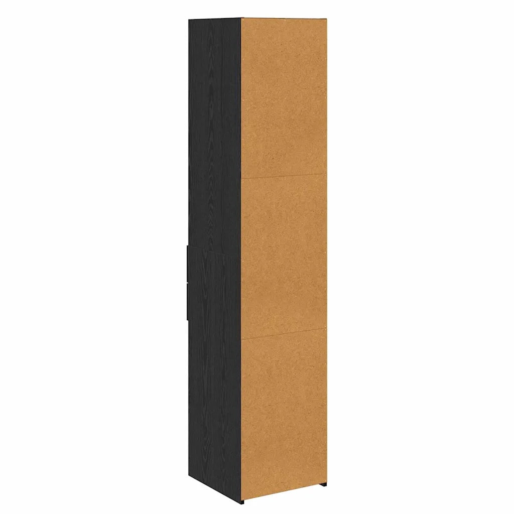 Credenza-Buffet-Armadio da cucina Rovere Nero 40 x 42,5 x 185 cm Legno multistrato