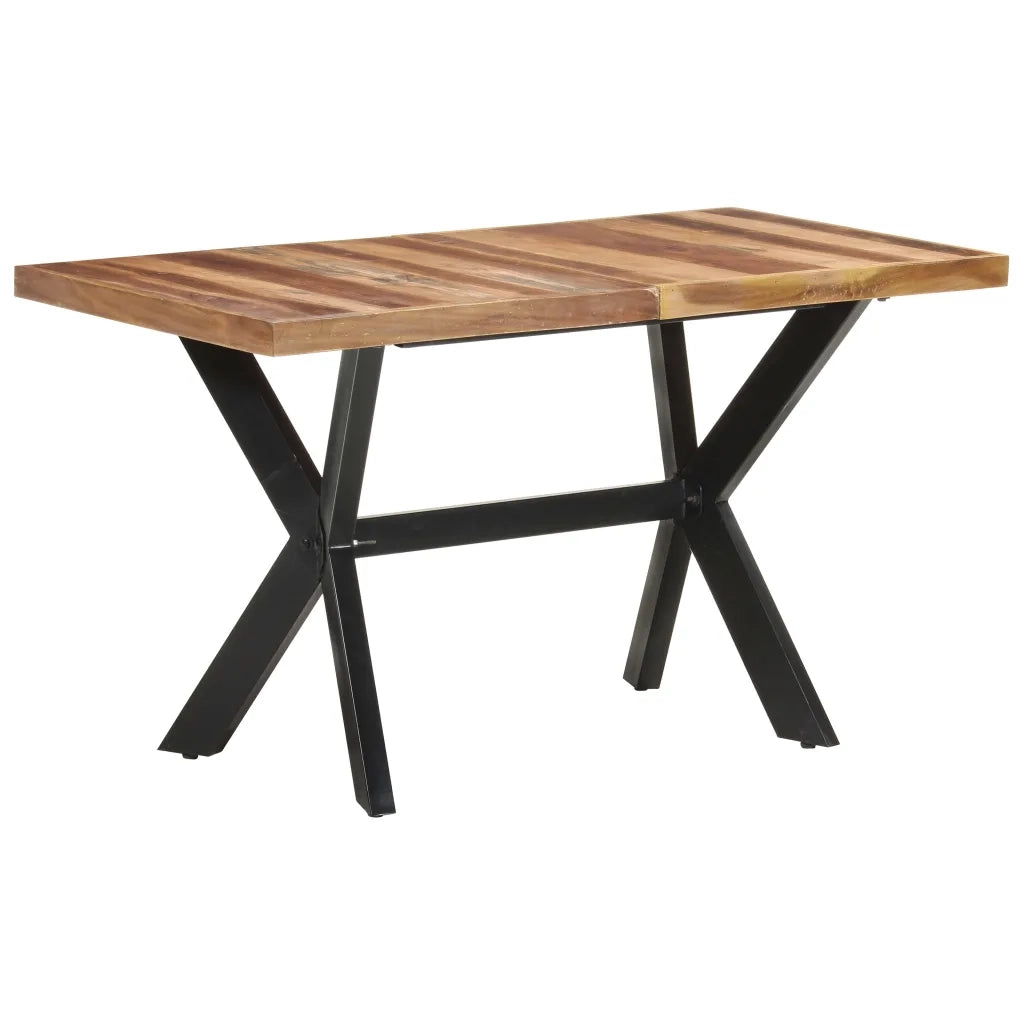 Tavolo da Pranzo | Tavolo da cucina 140x70x75 cm Legno Massello con Finitura Ambra
