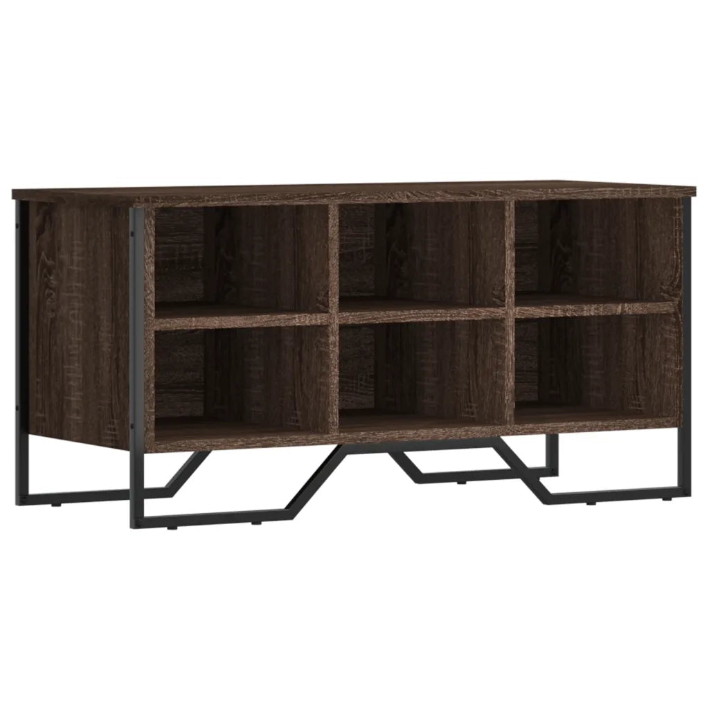 Scarpiera-Scaffale per scarpe Rovere Marrone 90x38x45,5 cm in Truciolato
