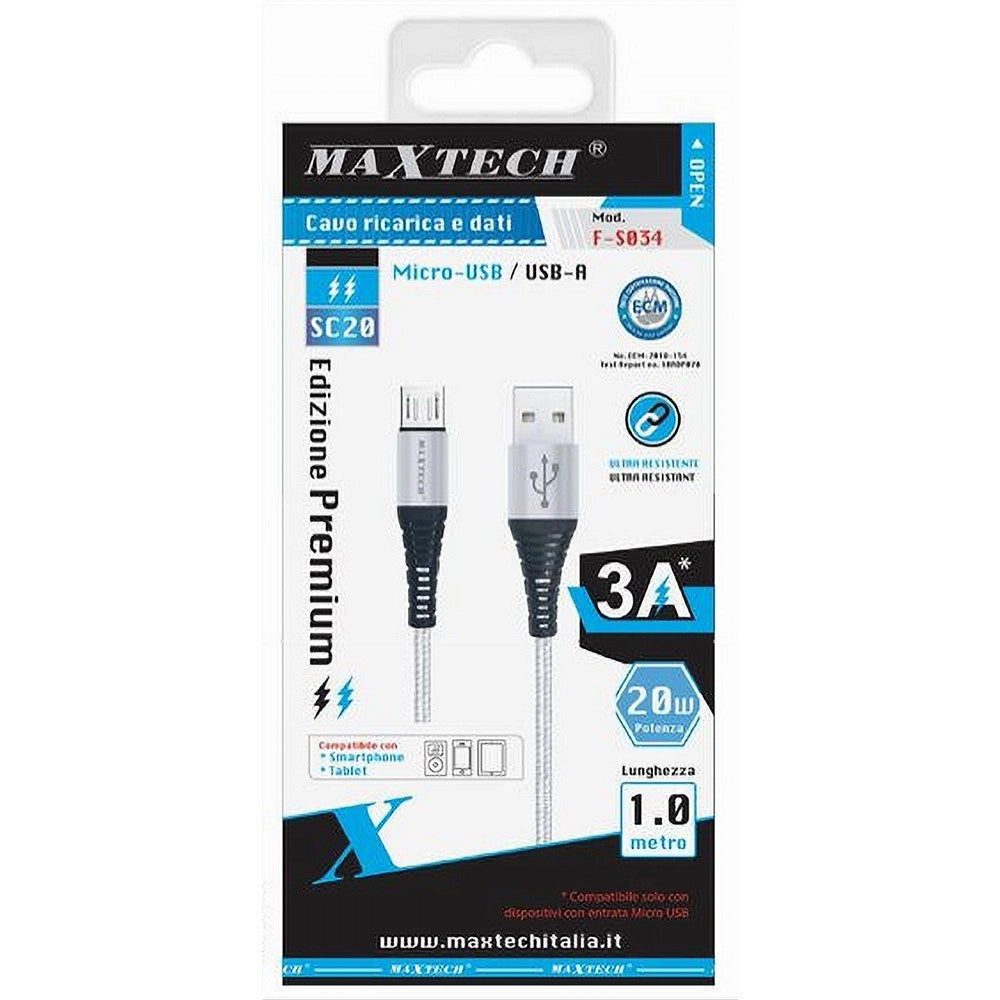 Trade Shop - Cavo Micro Usb A Usb-a Premium Trasferimento Dati Ricarica 1mt Smartphone F-s034 -