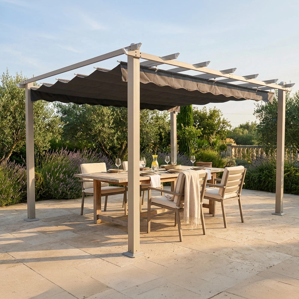 Gazebo da Giardino 3x4 in alluminio e acciaio - DRAKE