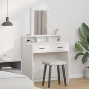Toeletta  con luci LED bianca 79x41x140 cm