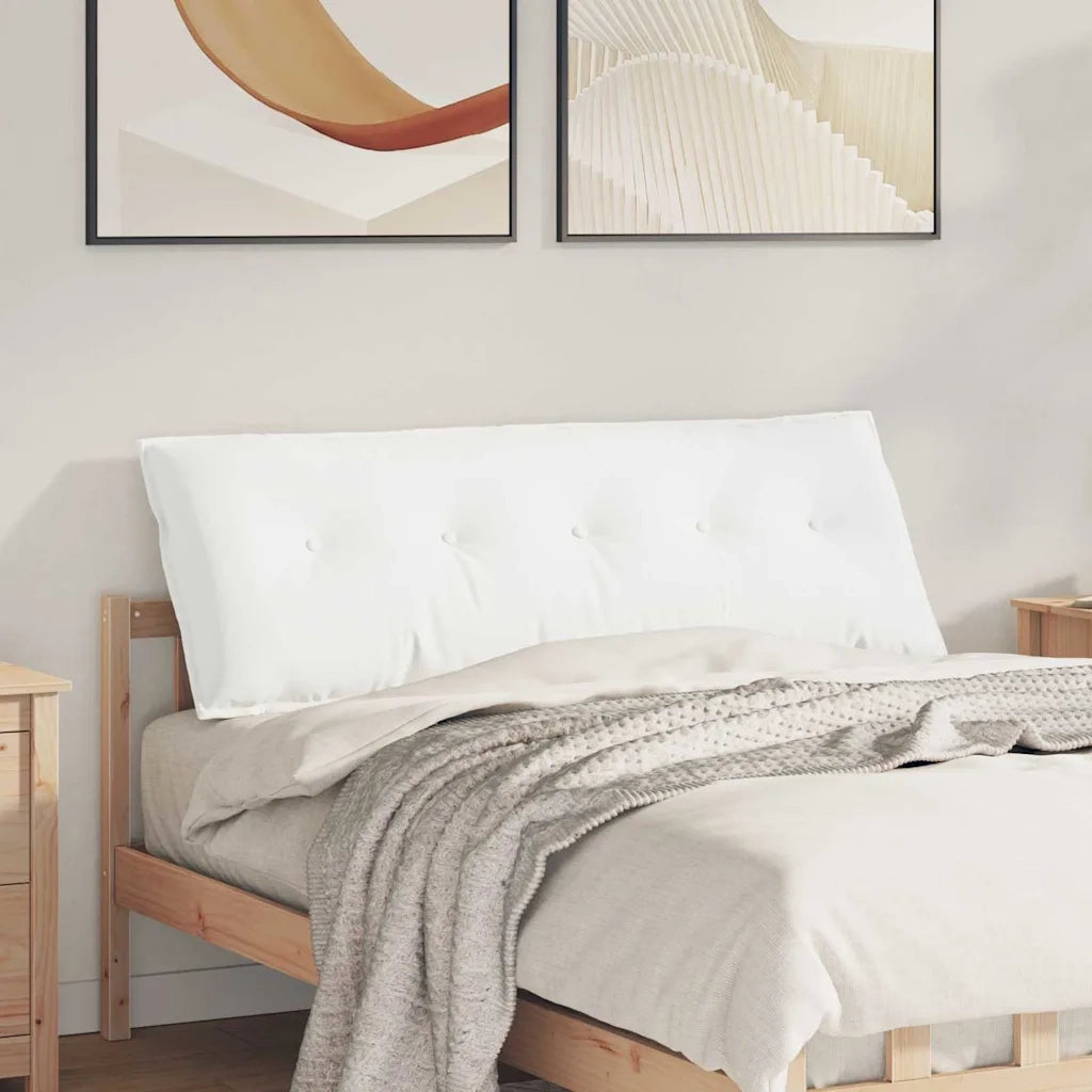 Cuscino per Schiena Bianco 140 x 19 x 50 cm Tessuto