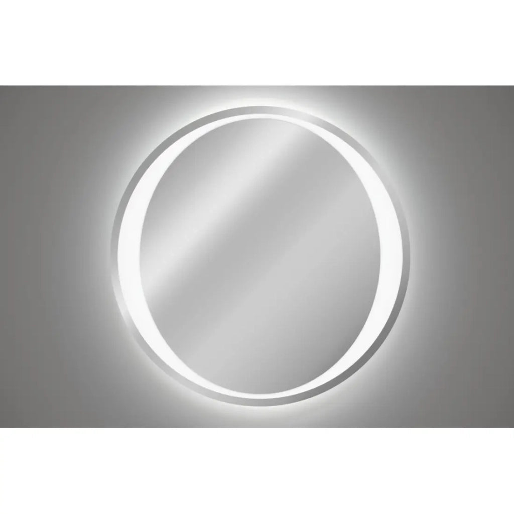 Specchio bagno LED rotondo 80 cm illuminazione posteriore bianca design