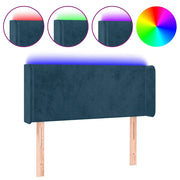 Testiera | Testata a LED Blu scuro 93x16x78/88 cm in Velluto