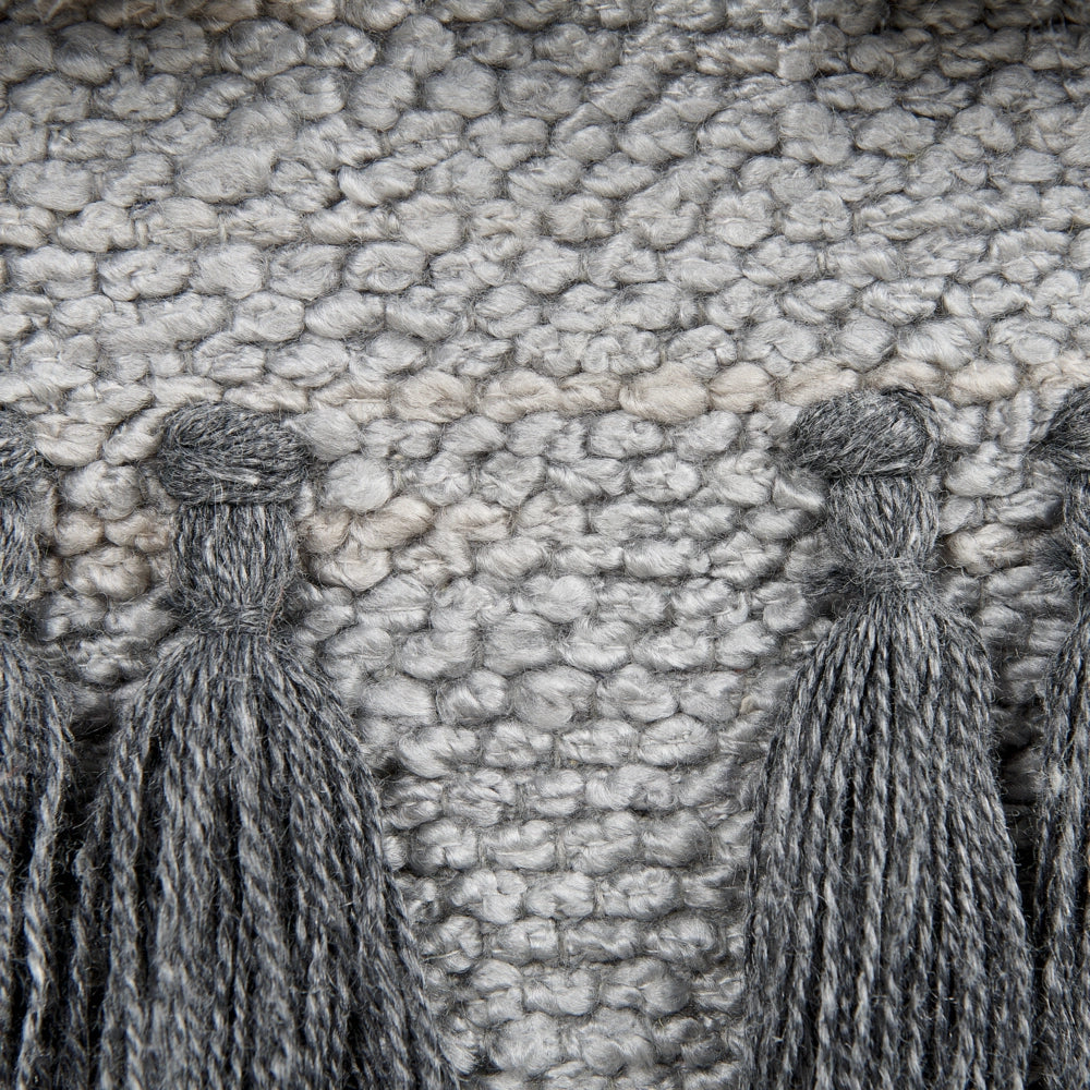 Appendiabiti da parete in cotone grigio intrecciato a mano con frange Decorazione da parete Boho stile moderno Soggiorno Camera da letto