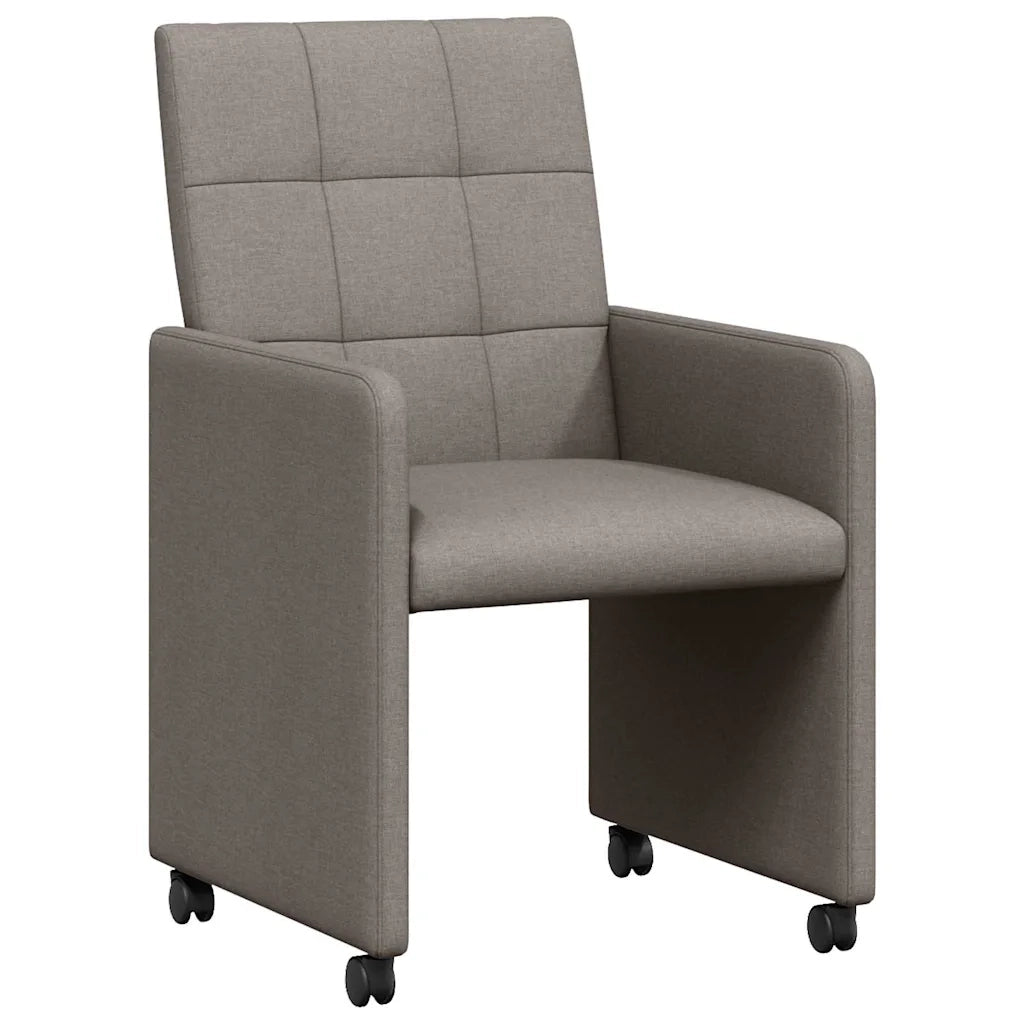 Sedie da Pranzo con Ruote 2 pcs Talpa 58 x 65 x 94 cm Tessuto 42017835