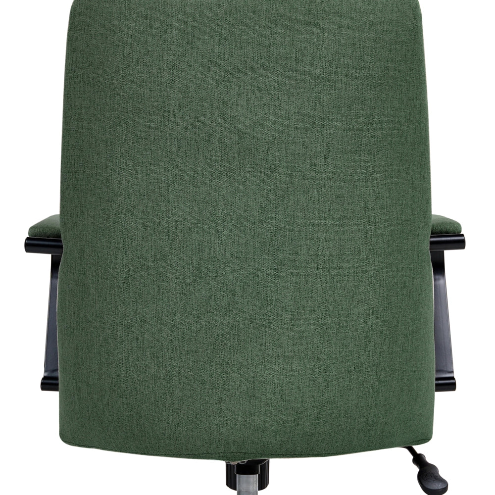 Sedia da ufficio in tessuto verde scuro girevole e regolabile in altezza con braccioli Casa Ufficio Studio Tradizionale Moderna