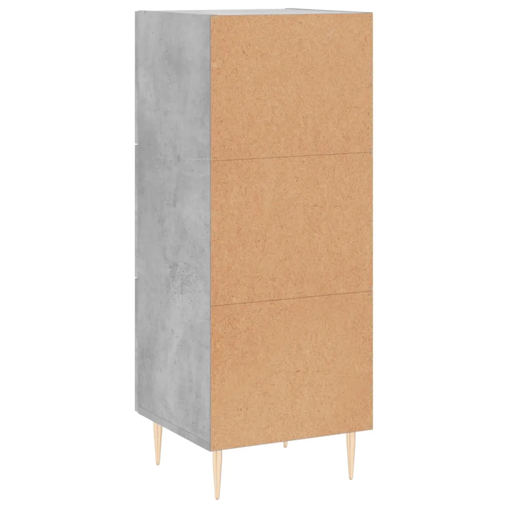 Credenza | Madia | Buffet da pranzo | Armadio da pranzo Grigio Cemento 34,5x34x90 cm in Legno Multistrato