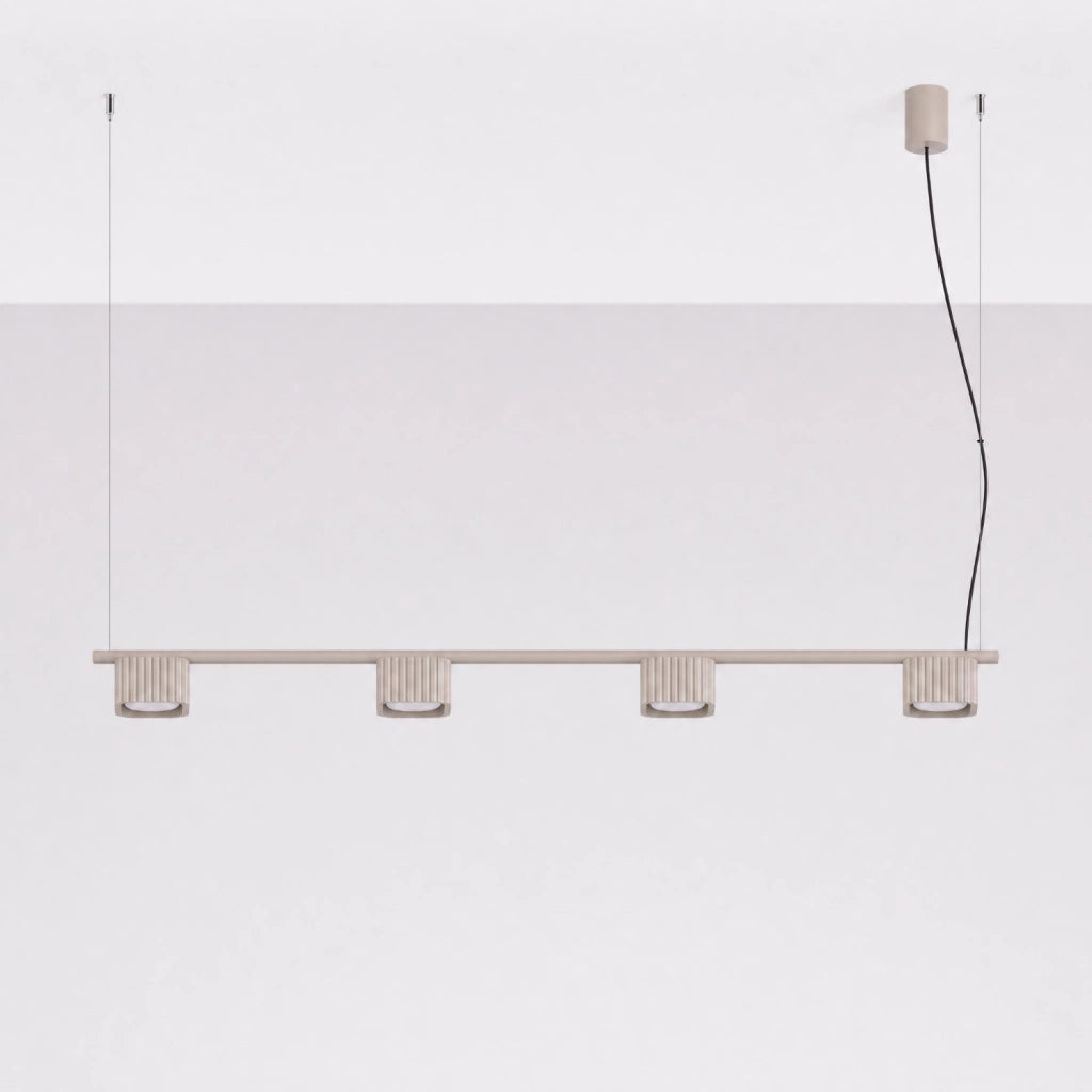 Lampadario RIFF 4 tortora Gx53