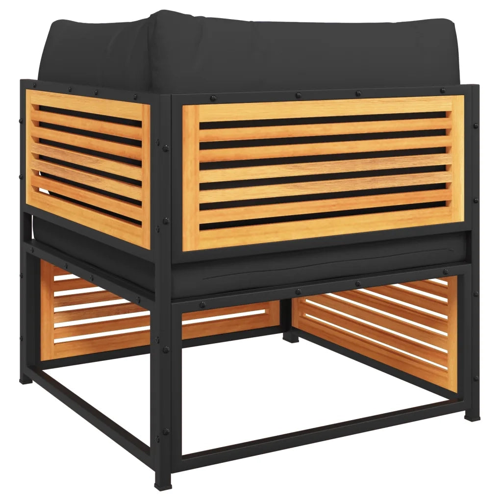 Divano Angolare Giardino con Cuscini-Sofa da Giardino-Divanetto da esterno Legno Massello di Acacia 773503