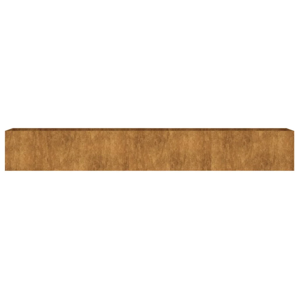 Vassoio per fioriera aiuola rialzata piante fiori terrazzo giardino giardino 280 x 40 x 40 cm acciaio corten marrone 02_0039417