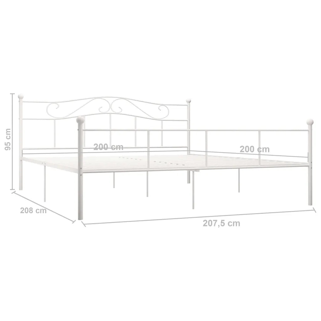 vidaXL Giroletto Bianco in Metallo 200x200 cm