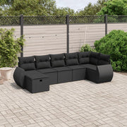 3264121 - Set da pranzo da giardino in rattan sintetico nero, set tavolo e sedie da giardino, tavolo da terrazza e sedie, set da giardino, mobili da giardino