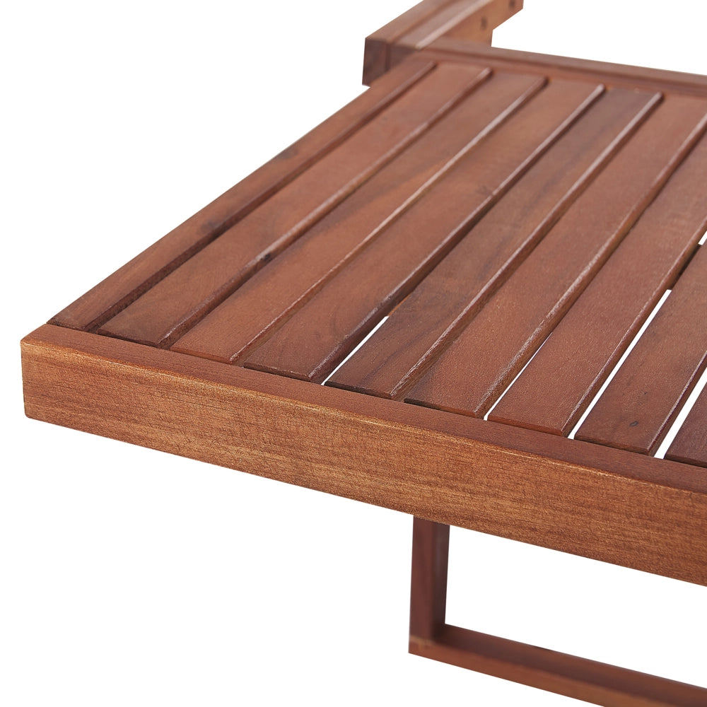 Tavolino da Balcone Sospeso in Legno di Acacia Scuro 60 x 40 cm