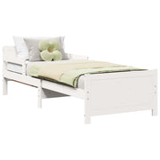 Letto singolo | Letto per adulti | Struttura del letto Bianco 80 x 200 cm Legno multistrato