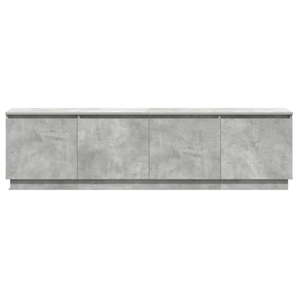 Mobile TV con LED Grigio Cemento 180x38x49 cm Legno Ingegnerizzato