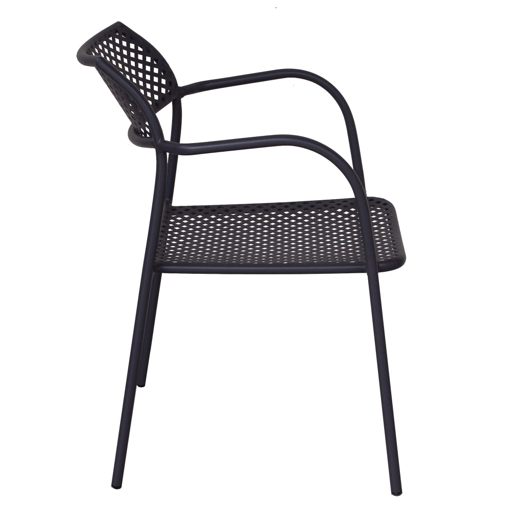 Poltrona da Giardino Impilabile in Acciaio cm 56x56x78 - MATHEW