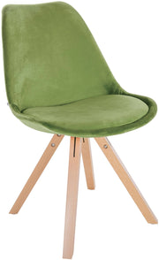 Sedia Sofia Velvet Verde chiaro,natura (quadrato)