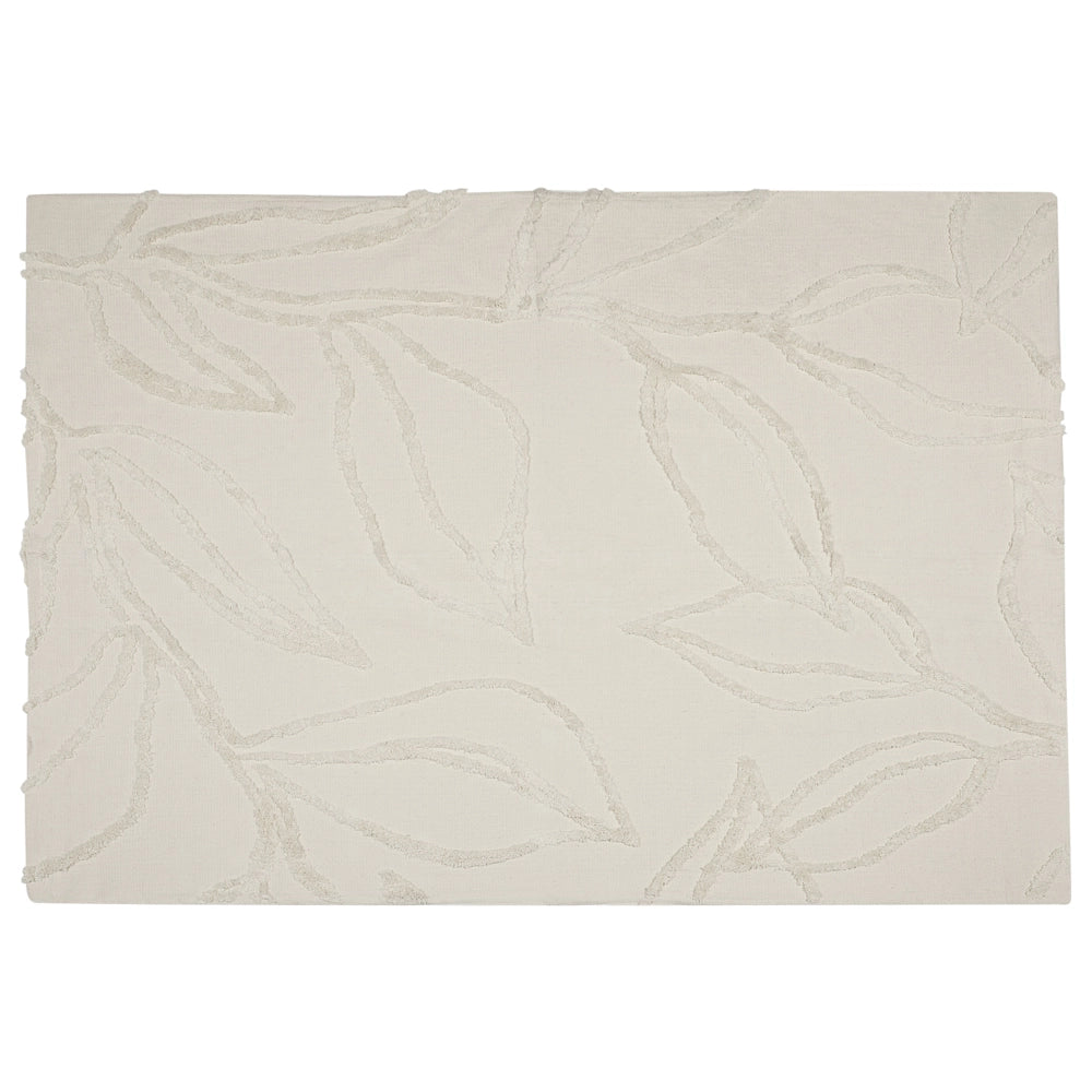 Coperta in cotone beige 130 x 160 cm motivo floreale in rilievo lavorato a maglia copriletto stile boho soggiorno camera da letto pezzo