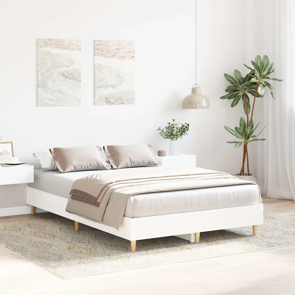 Giroletto senza Materasso-Struttura Letto Bianco 120x190cm in Legno Multistrato