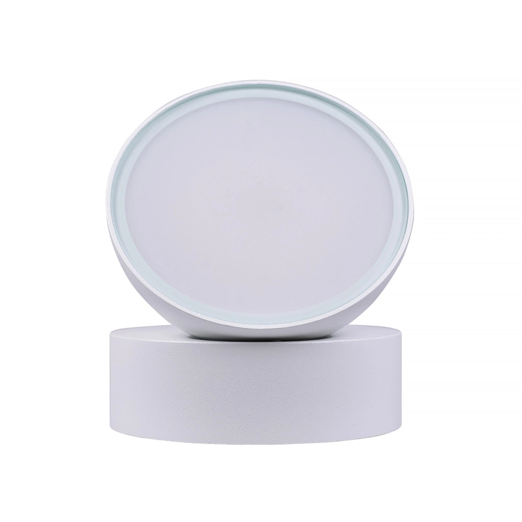 APPLIQUE LED DA ESTERNO 12W CON CCT SWITCH LAMPADA DA PARETE ORIENTABILE IP54 - 3 TEMPERATURE DI COLORE DESIGN MODERNO IN ALLUMINIO BIANCO
