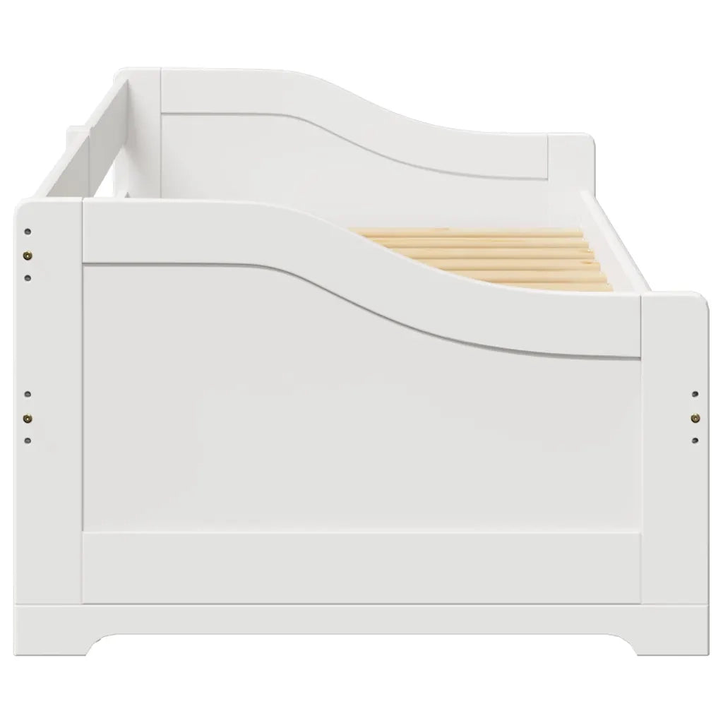 vidaXL Lettino con Rotelle senza Materasso IRUN Bianco 90x200 cm
