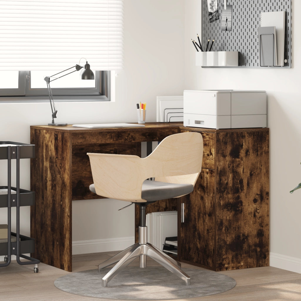 Scrivania ad Angolo Rovere Affumicato 102x88x75 cm Legno ingegnerizzato