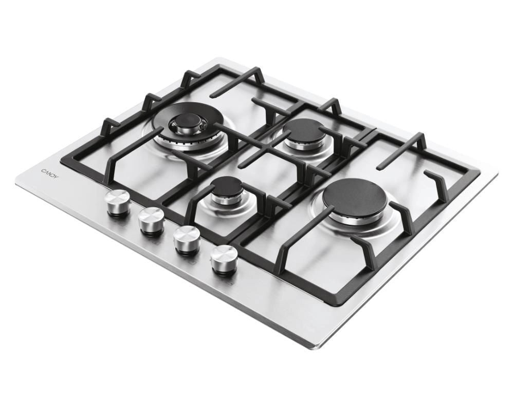 Candy Moderna CHG6D4WTX Acciaio inox Da incasso 59.5 cm Gas 4 Fornello(i)