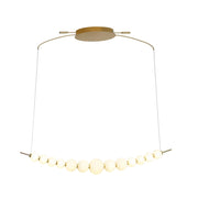 Lampadario Ronza oro perle vetro LED 37W 3000K Italux