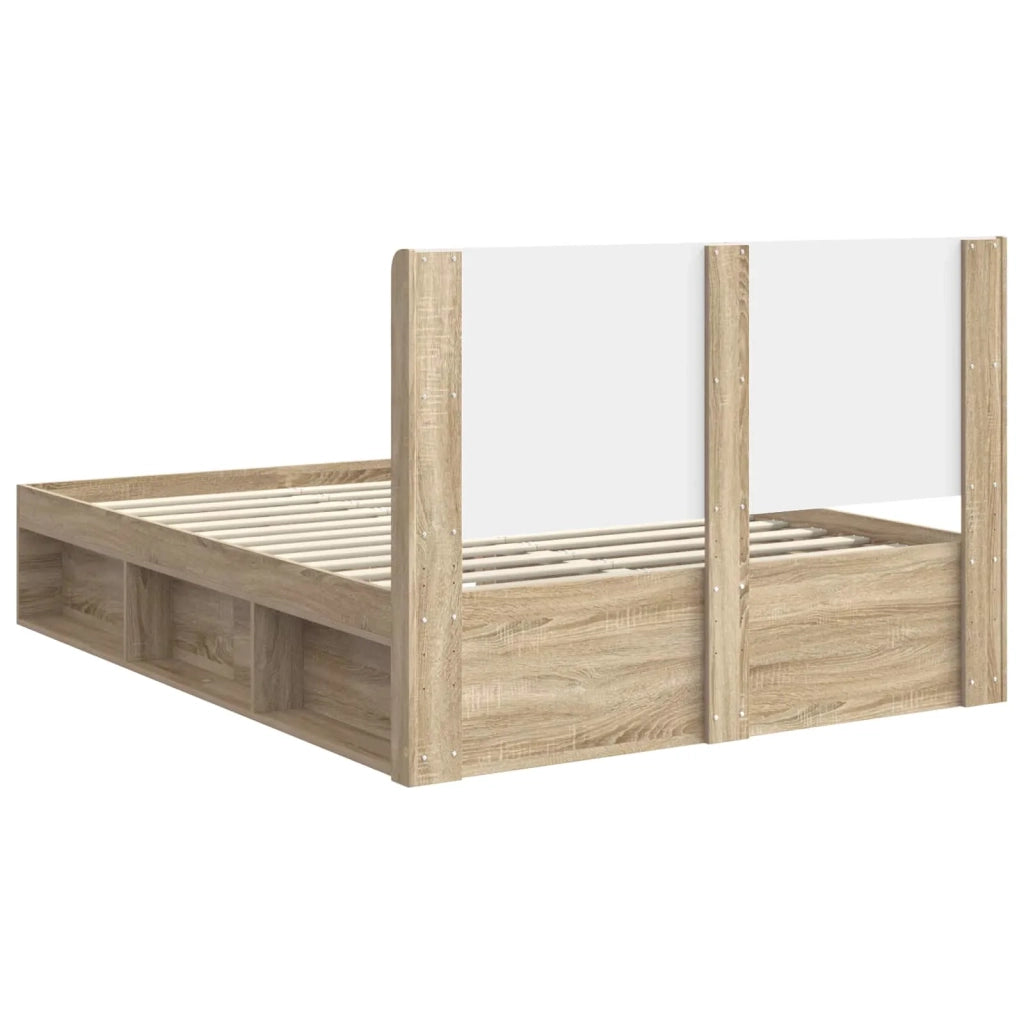 Struttura del letto con stoccaggio e testata Rovere Sonoma 3413839