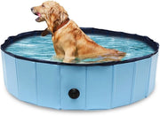 Piscina per cani pieghevole 120x30 cm, piscina per gatti & cani, vasca idromassaggio per cani