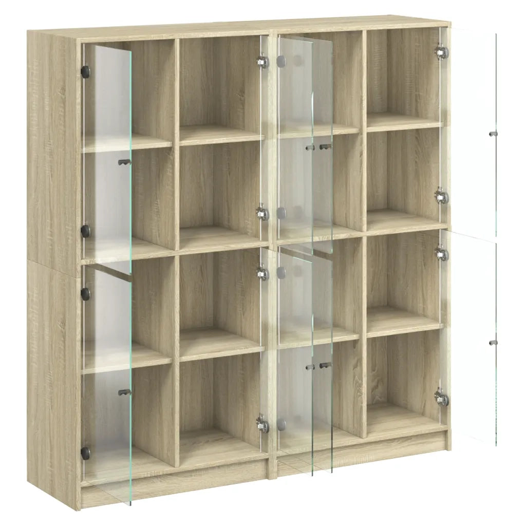vidaXL Libreria Ante Rovere Sonoma 136x37x142 cm in Legno Multistrato