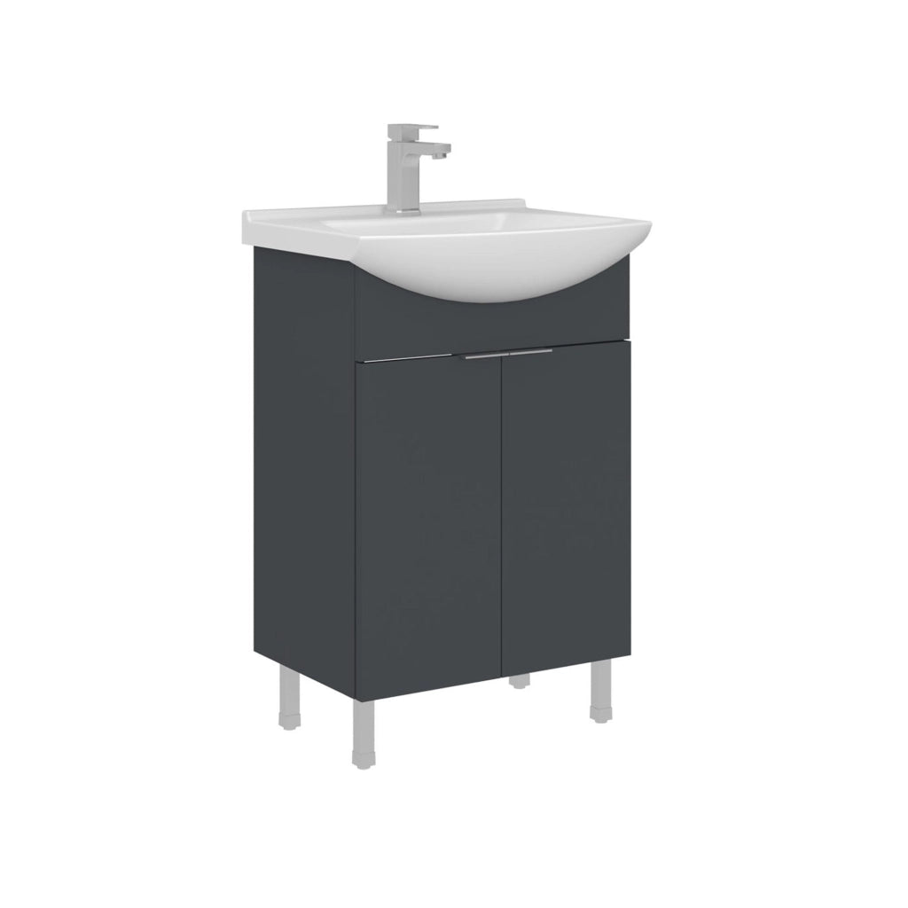 Mobile lavabo "Purus 55" - 55 x 50 x 83 cm - Antracite opaco