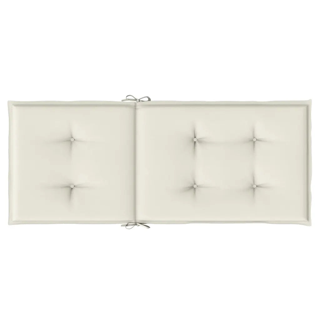Cuscini Sedia Schiena Alta 6 Crema MÃ©lange 120x50x4 Tessuto