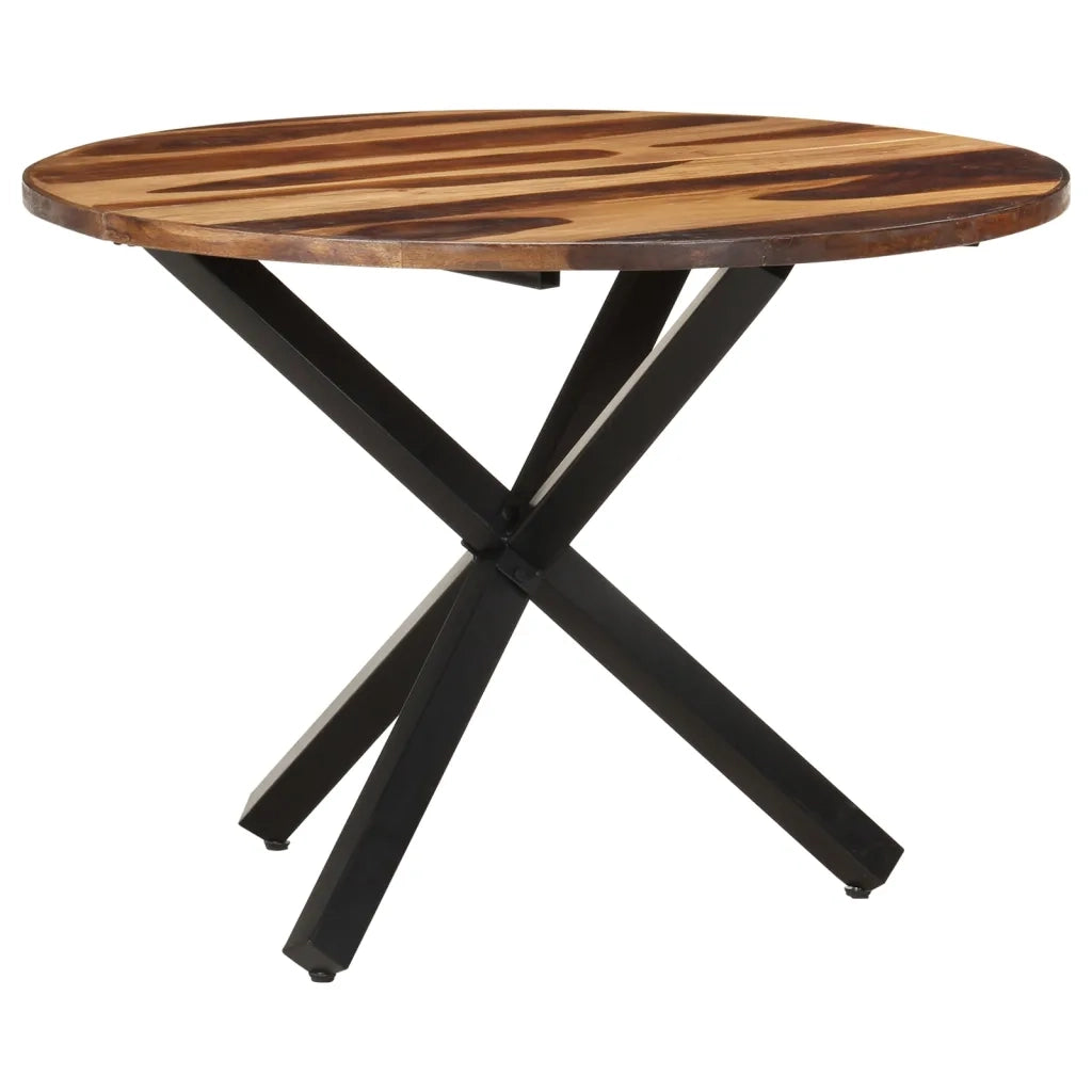Tavolo da Pranzo 100x100x75 cm Legno di Acacia Finitura Ambra 321683