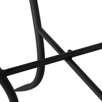 Tavolino da Giardino Ø35,5x53,5 cm in Metallo con Mosaico Blu