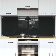 Schienale da cucina 2 pcs Nero 80 x 60 cm vetro temperato 3415547