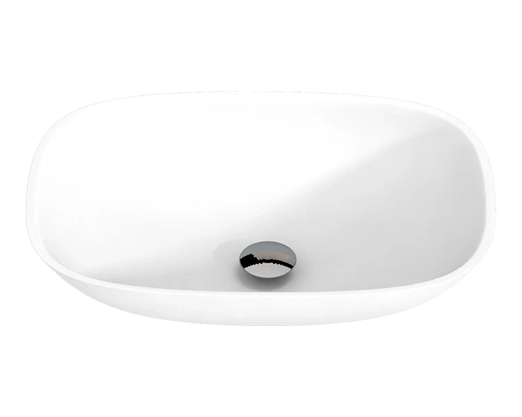 Lavabo da appoggio Solid Surface BENIDORM - bianco