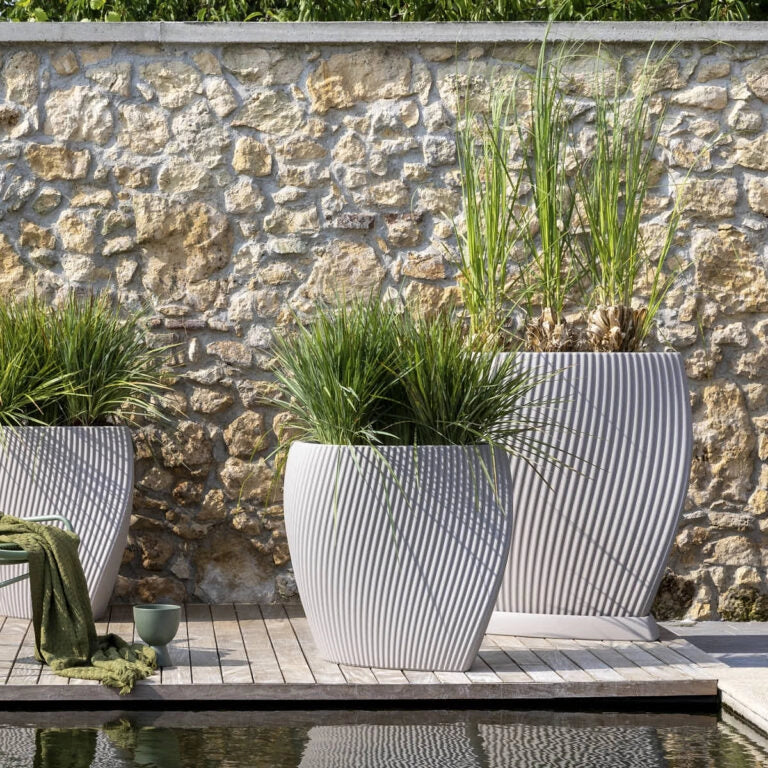 Vaso Veca Eclipse 72 cm – Design moderno per interno ed esterno Colore: Terra laguna