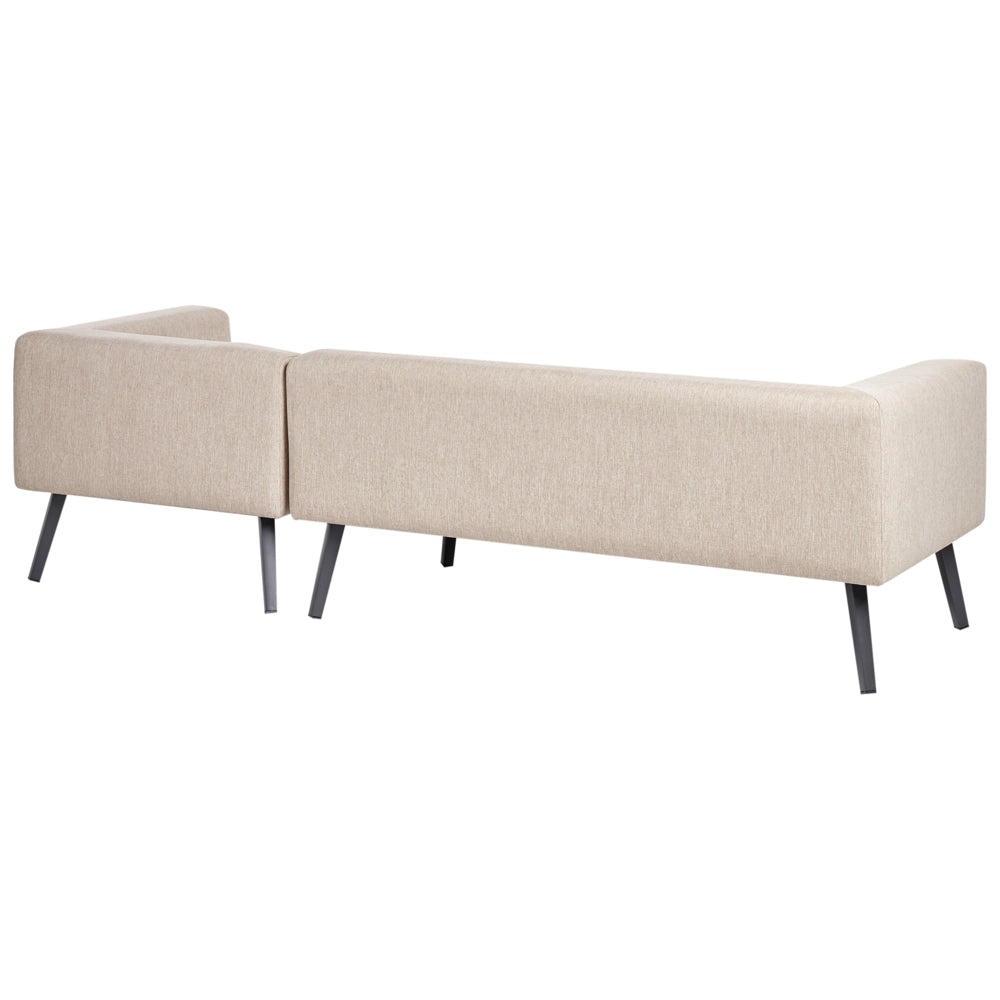 Set di 4 posti a sedere in tessuto beige Struttura in alluminio Mobili da giardino alla moda