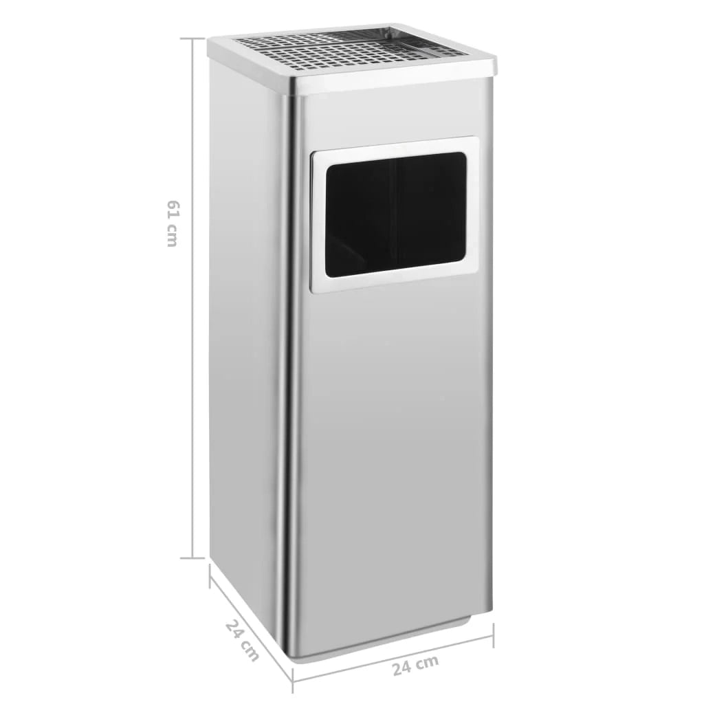 Posacenere per hotel 36 L acciaio inox argento 02_0043853