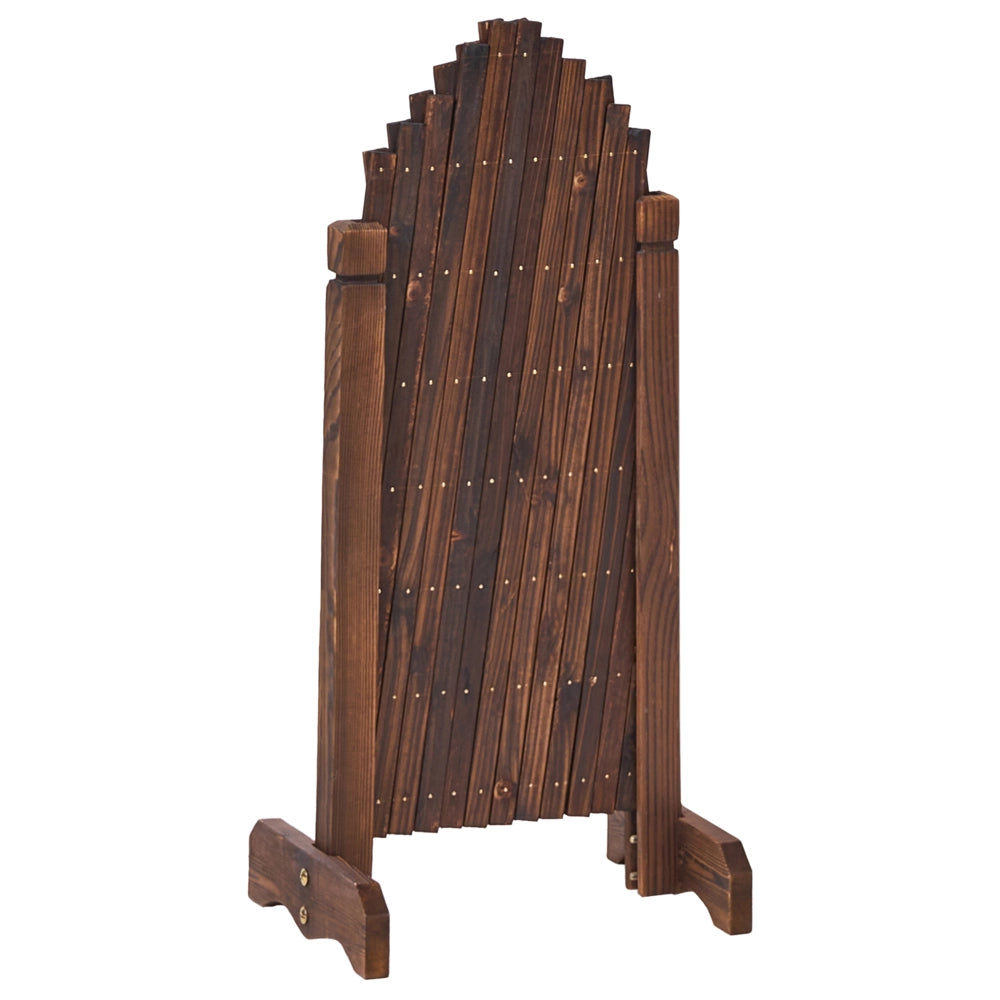 Divisorio da giardino Traliccio in legno di abete marrone scuro Schermo per la privacy 122 x 70 cm Estensibile Pieghevole