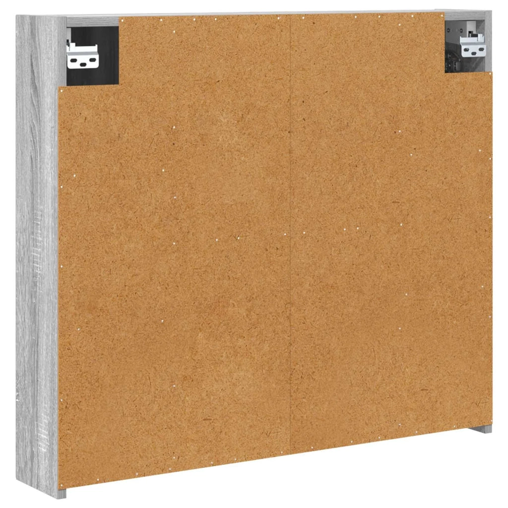 Mobiletto per specchio da bagno Grigio Sonoma 80 x 14.5 x 70 cm