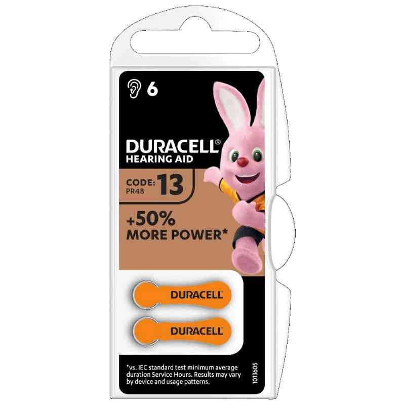 PILA PER APPARECCHI ACUSTICI 'EASY TAB 13' Blister 6 pezzi - Col. Arancio - 10 confezioni- DURACELL