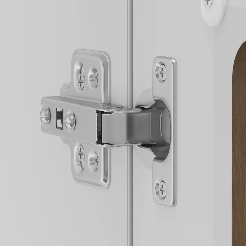vidaXL Pensile da Cucina con Porta in Vetro Lucca Rovere Marrone