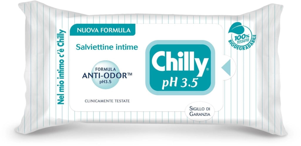 CHILLY SALVIETTE INTIME DA 12 PEZZI PH 3,5 TECNOLOGIA ANTI-ODOR