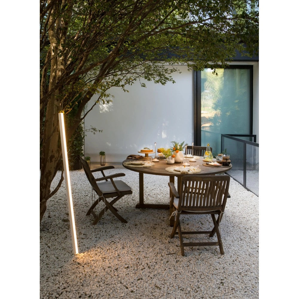 Pencil - Modulo luminoso a batteria Zafferano grande portatile e ricaricabile IP65 dimmer touch - Altezza 146cm Corten