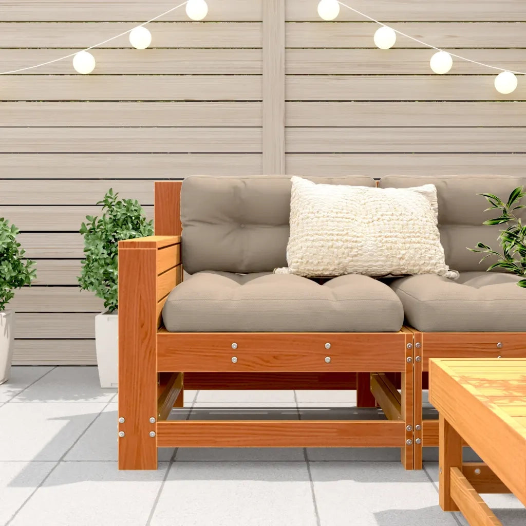 Divano senza Braccioli Giardino Marrone Cera 69x62x70,5 cm Pino 844885