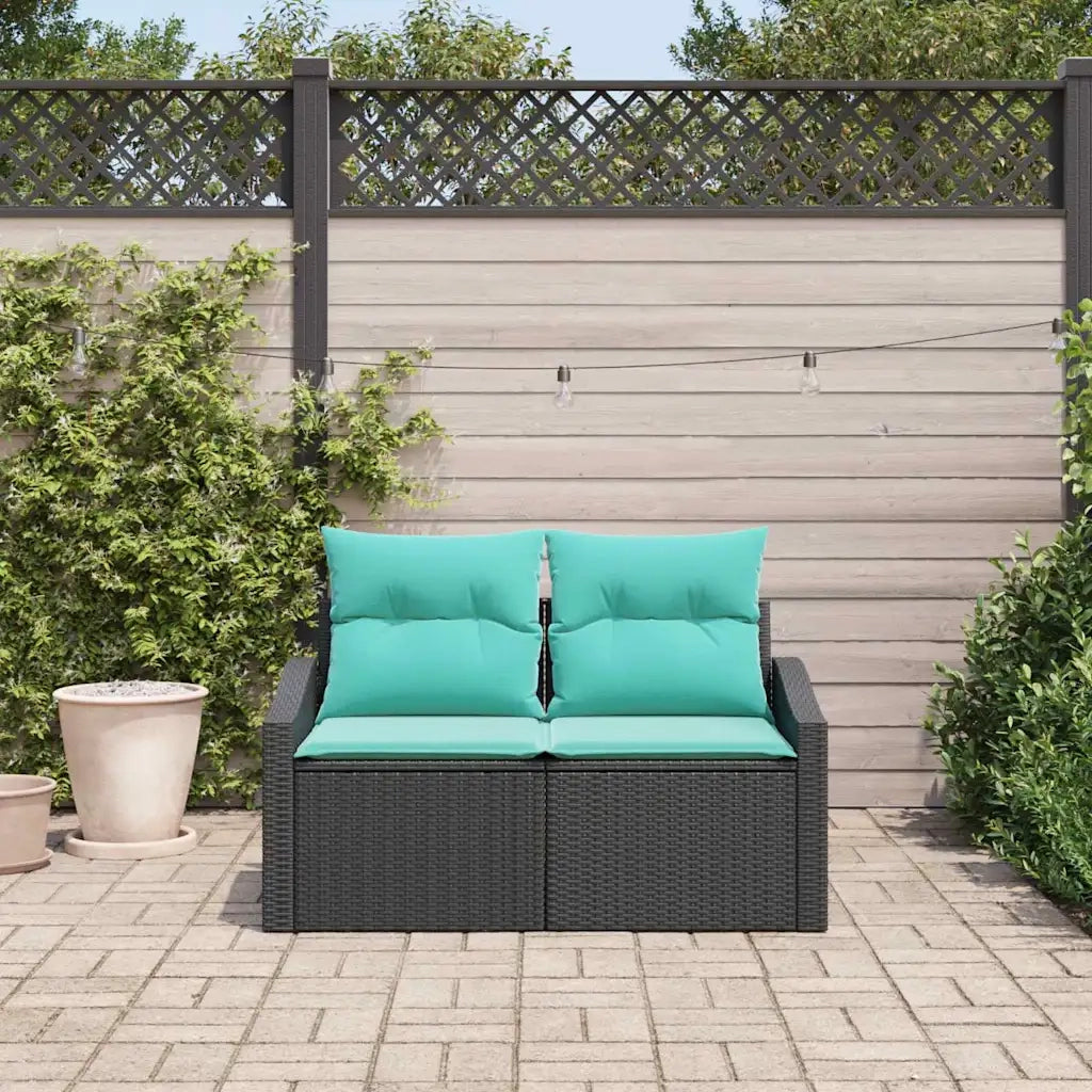 Divano da giardino Grigio 123 x 62 x 69cm polyrattan